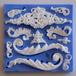 Compilation of Swirls – Bas Relief Embellishment Mould