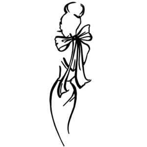 Glamourous - Line Art Silhouette