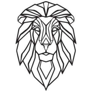 Lion - Line Art Silhouette