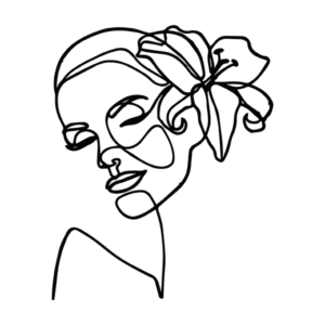 Madame - Line Art Silhouette